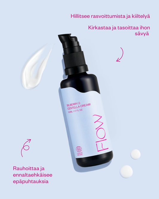 BILBERRY & CENTELLA CREAM 50 ml – tasapainottava kasvovoide rasvoittuvalle iholle
