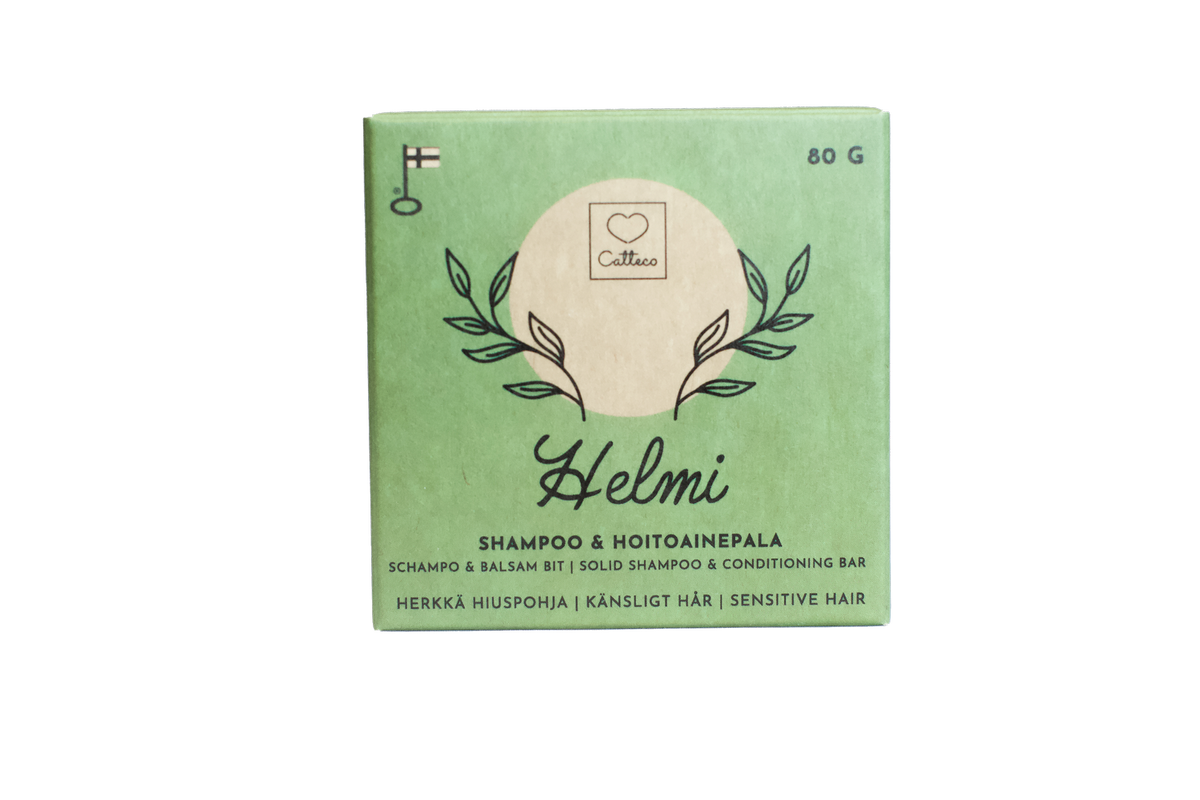 HELMI SHAMPOO & HOITOAINEPALA 80 g – All-in-one kaikille hiustyypeille
