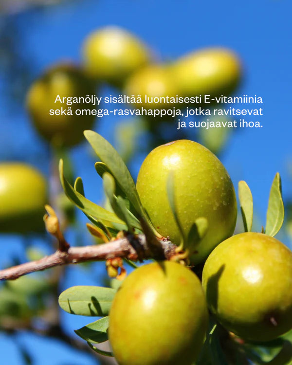 ORGANIC ARGAN OIL IHONHOITOÖLJY kasvoille, vartalolle ja hiuksille 100 ml
