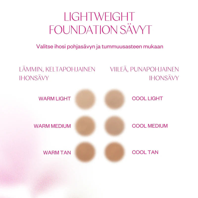 LIGHTWEIGHT FOUNDATION – Light Coverage & Glow 30 ml