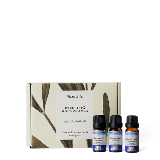 FRANTSILA ETEERISTÄ HOITOVOIMAA -lahjapakkaus 3 x 10 ml