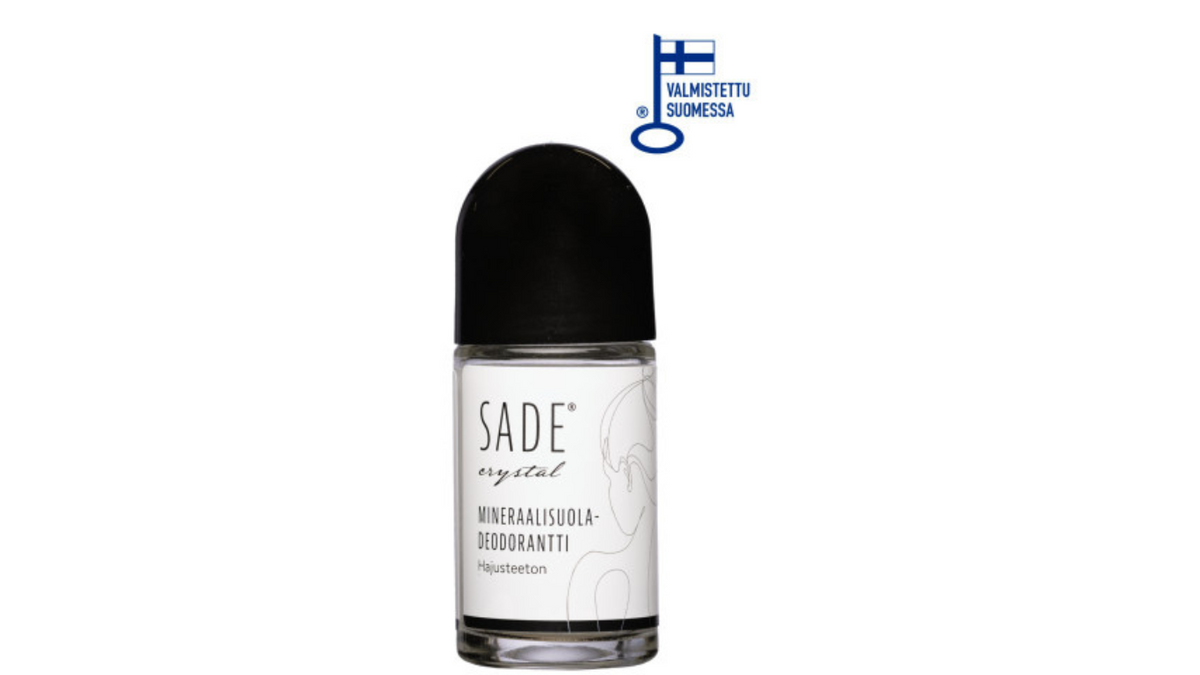 SADE CRYSTAL ROLL-ON mineraalisuola-deodorantti ilman lisättyjä tuoksuja 50 ml.