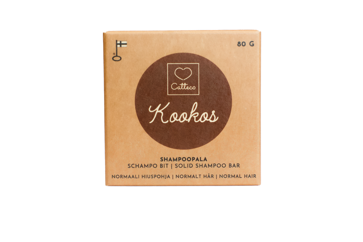KOOKOS SHAMPOOPALA 80 g – Kookosmaito normaaleille & kuiville hiuksille