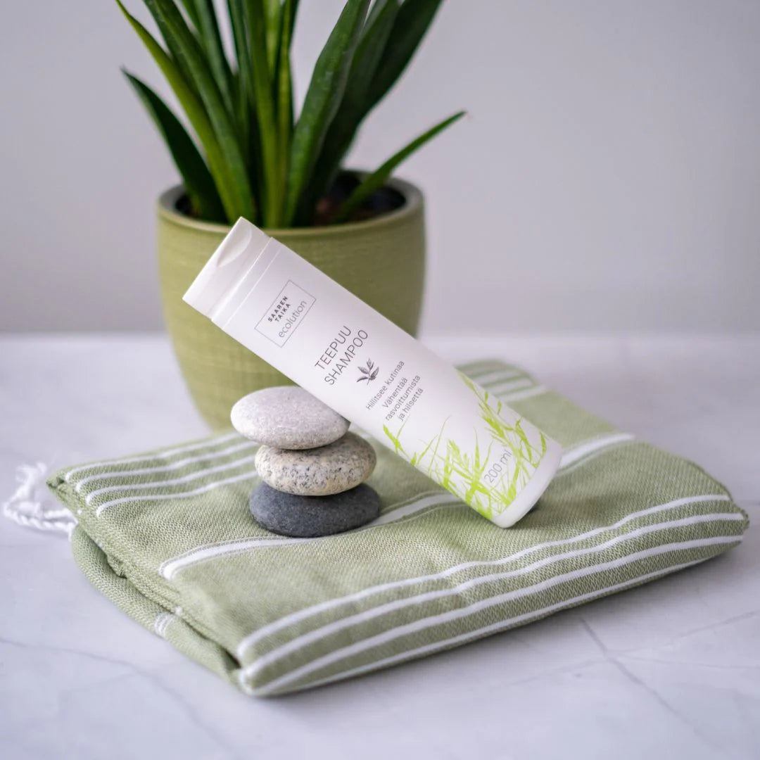 NESTEMÄINEN TEEPUUSHAMPOO 200 ml – Kutisevalle & rasvoittuvalle päänahalle