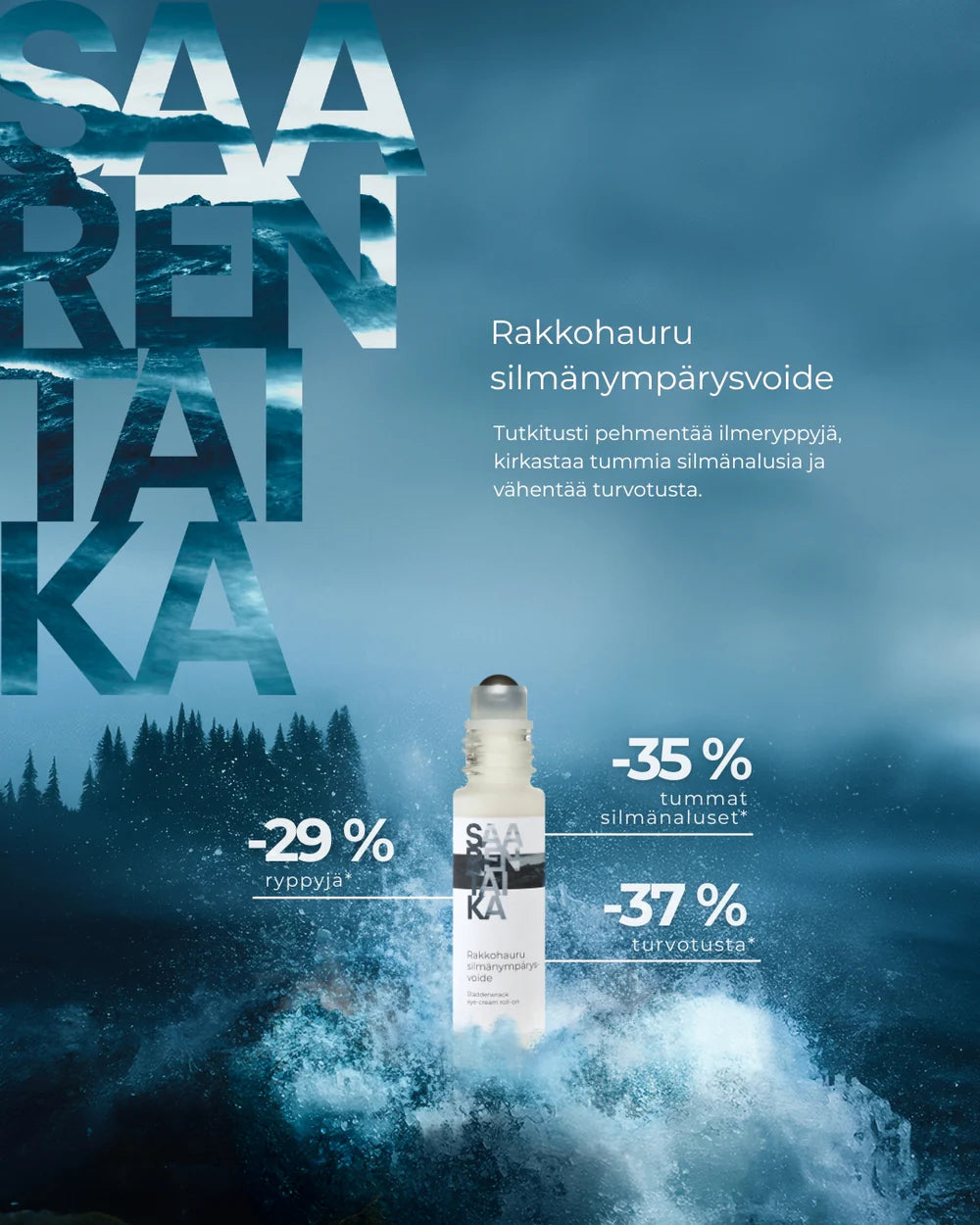 SAARENTAIKA RAKKOHAURU KASVOSETTI – Superseerumi, Silmänympärysvoide & 24 h Voide