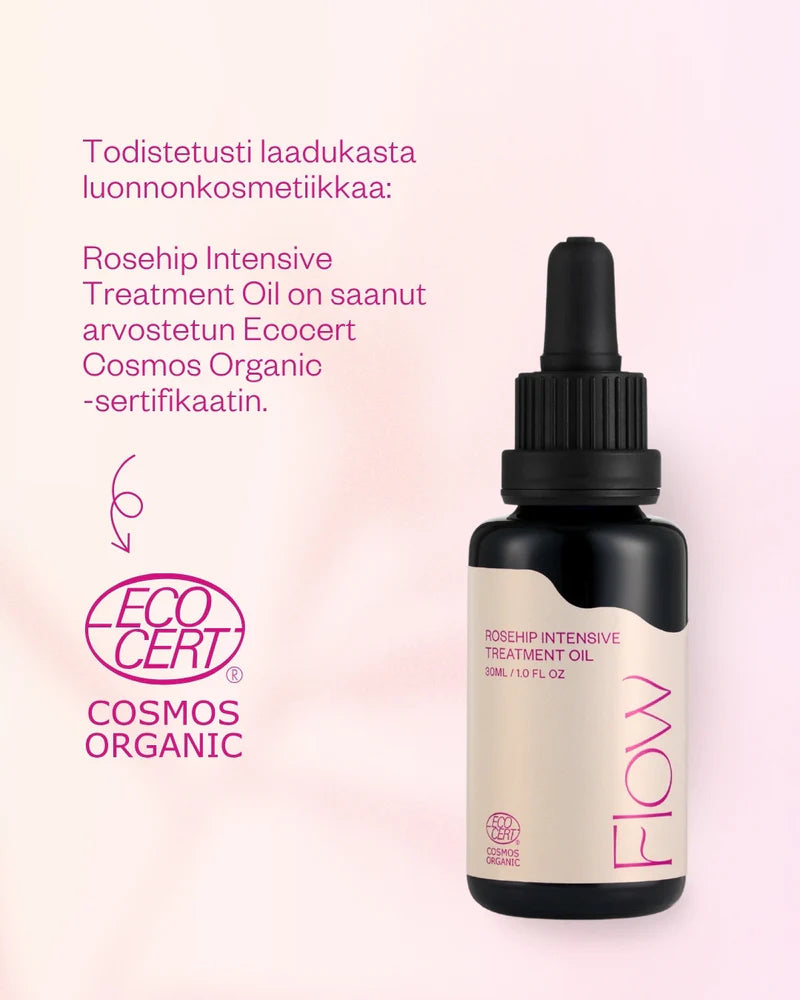 ROSEHIP INTENSIVE TREATMENT OIL – hoitoöljy herkälle ja haasteelliselle iholle 30 ml